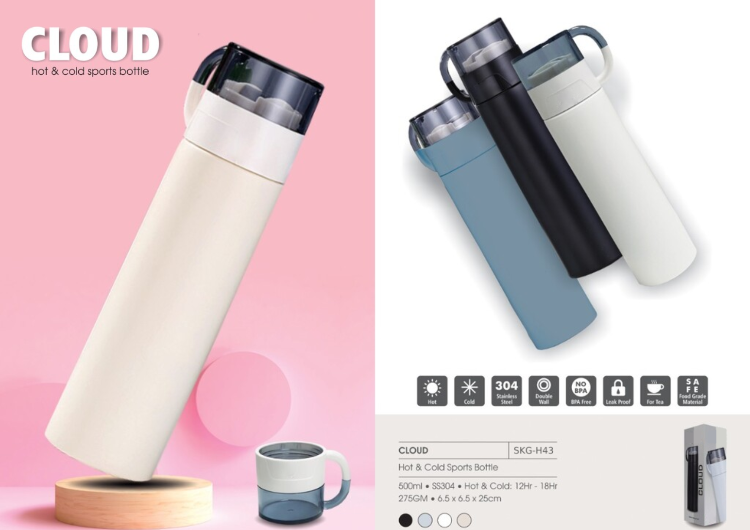 Vacuumized Travel Flask