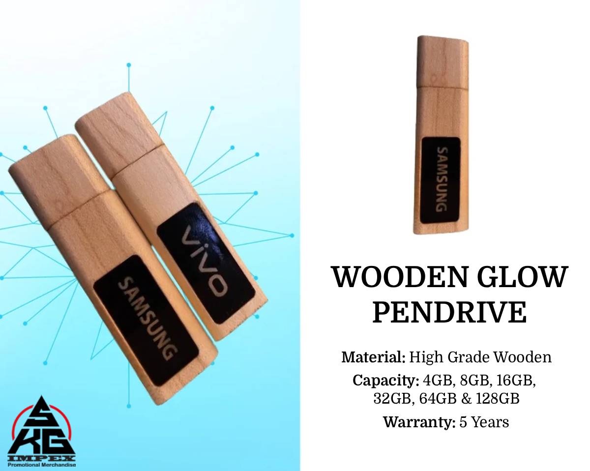 Wooden Glow Pendrive