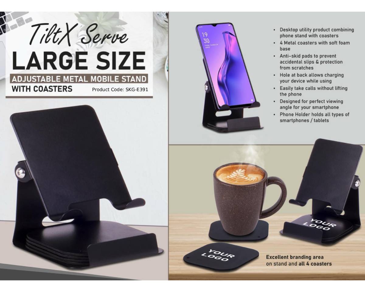 Mobile Stand with Coasters