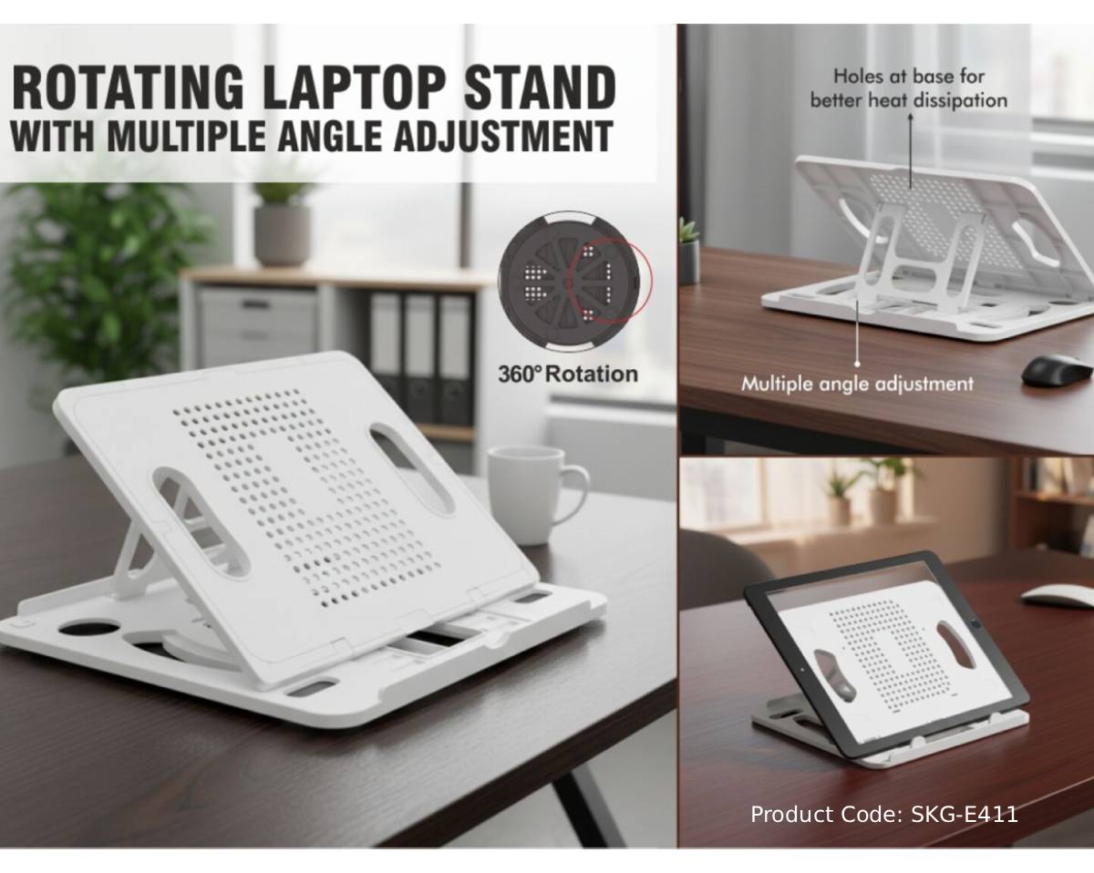 Rotating Laptop Stand With Multi Angle Adjustment