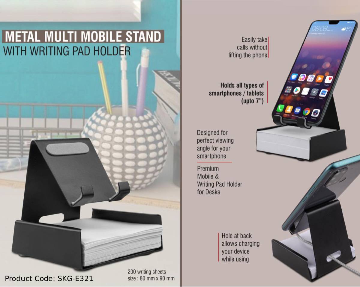Metal Multi Mobile Stand with Writing Pad