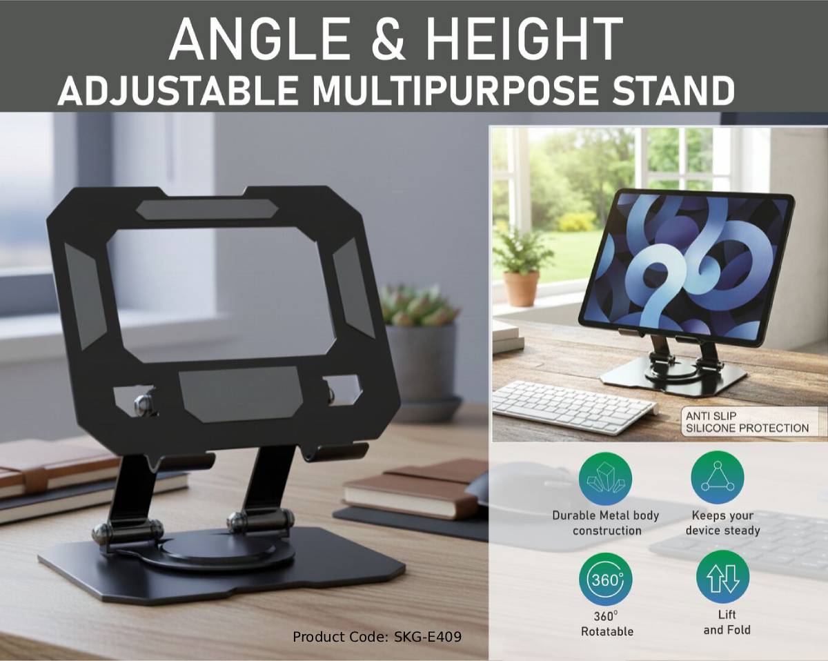 Angle & Height Adjustable Multipurpose Stand
