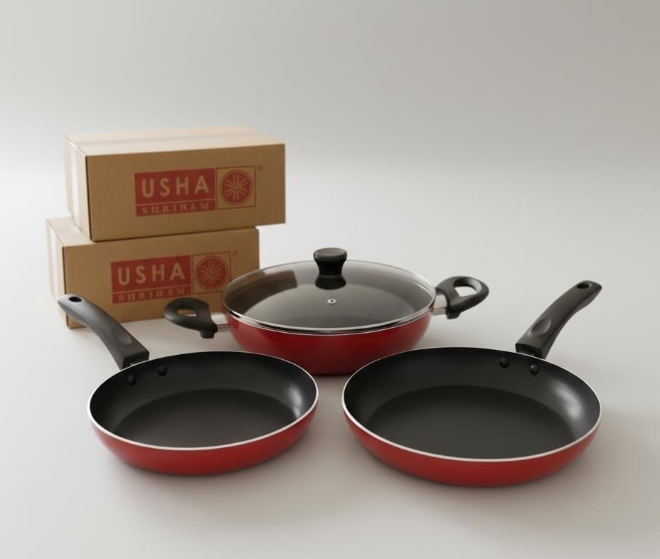 Usha FlameGuard Nonstick Cookware Set