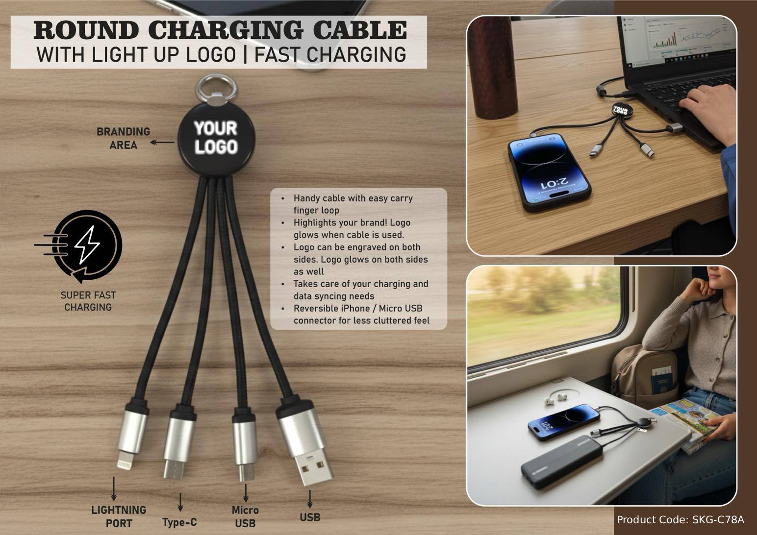 Round Charging Cable